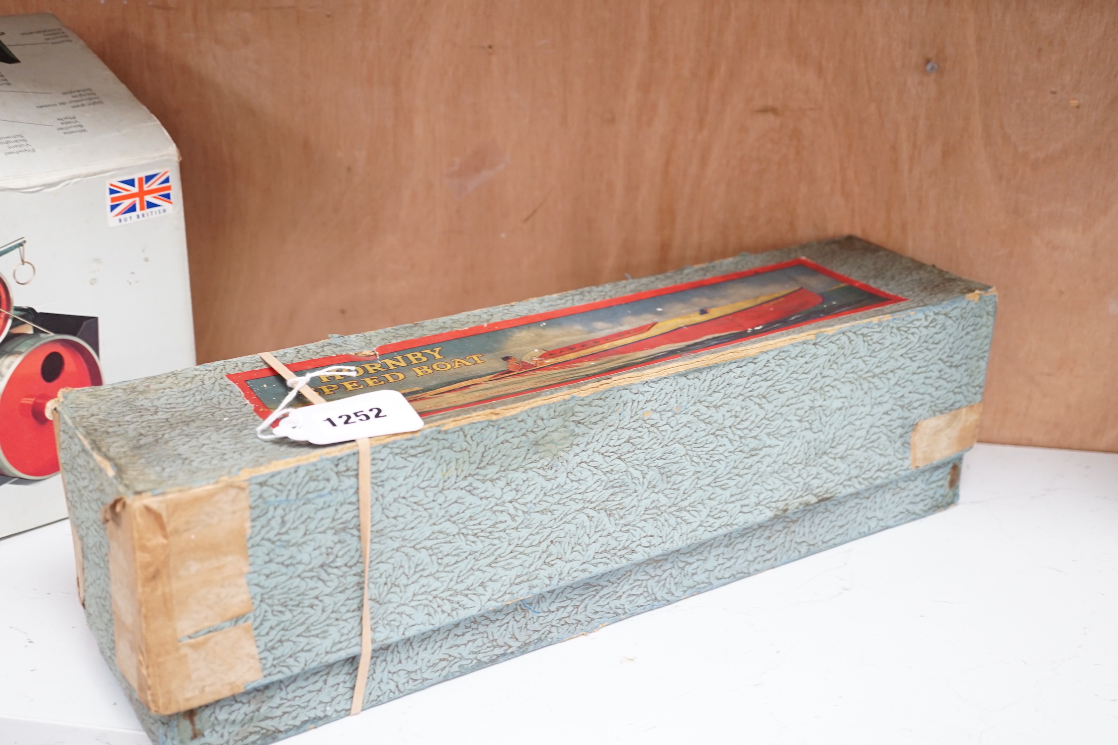 A boxed clockwork Hornby Racer III Speed Boat